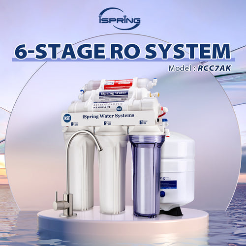 6-Stage RCC7AK, NSF Certified 75 GPD, Alkaline Reverse Osmosis System for Drinking Water for Kitchen Sink