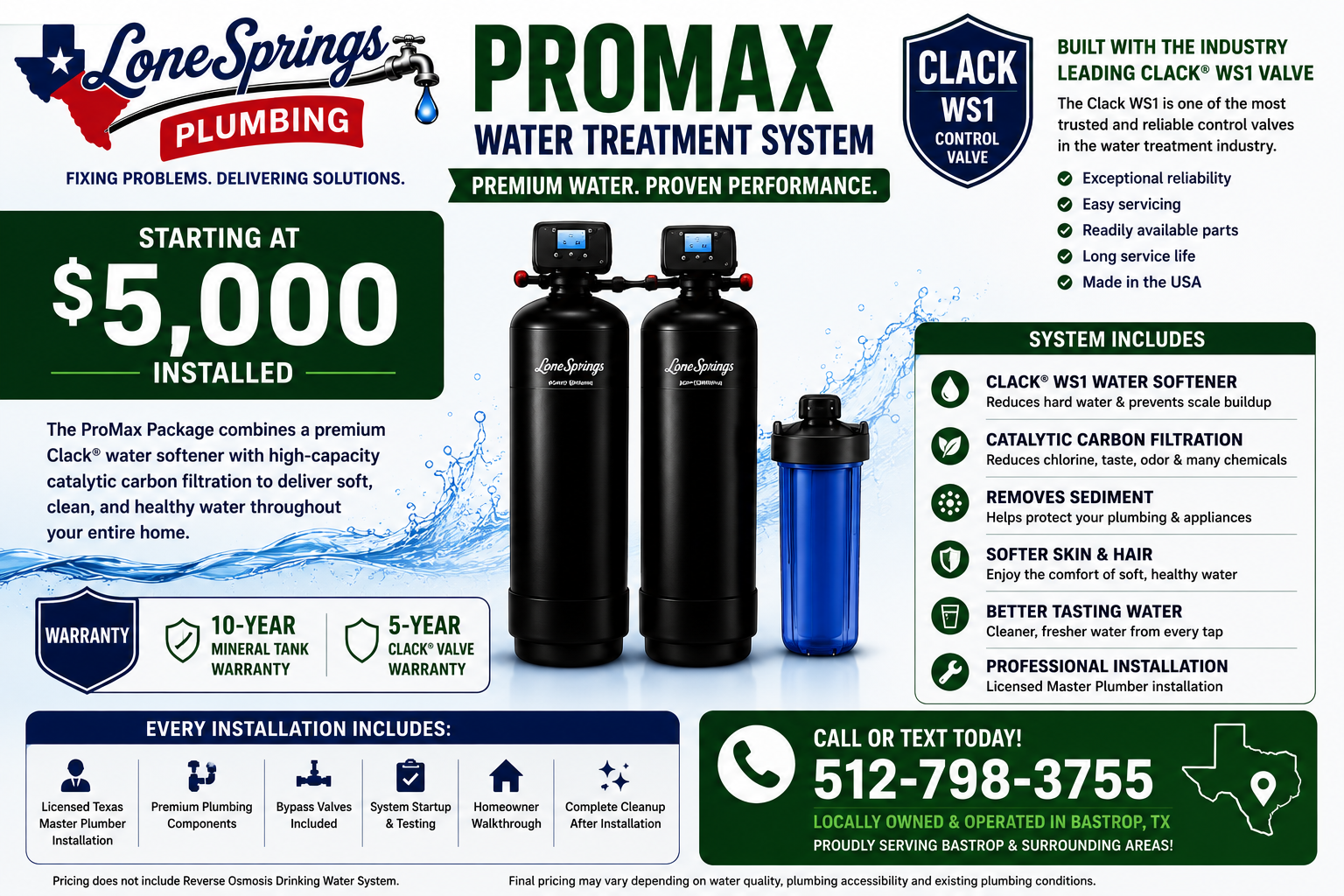 Custom Whole-Home Water Softening Filtration System